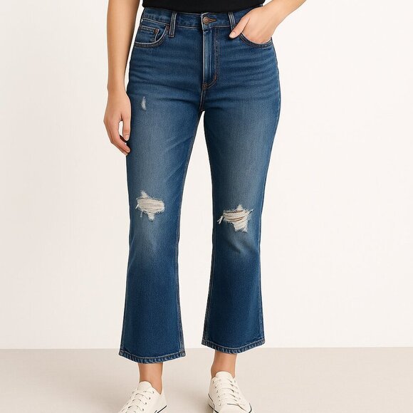J. Crew Denim - NWT J. Crew 9" demi-boot crop jean in Christy wash size 28 Petite Distressed